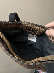 vintage Leopard Print Shoulder Bag