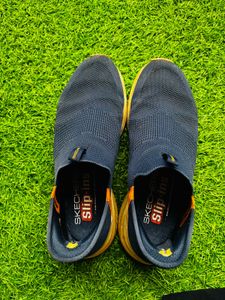 Blue Slip-On Sneakers