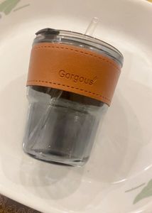 New Stylish Glass Tumbler with Leather Sleeve