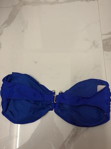 Vibrant Blue Strapless Bikini Top
