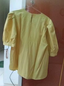 Stylish Yellow Tunic with Gold Chain Detail