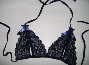 Navy Blue Lace Bra &amp; Panty Set- Free Size