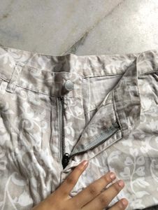 Printed Straight-Leg Trousers