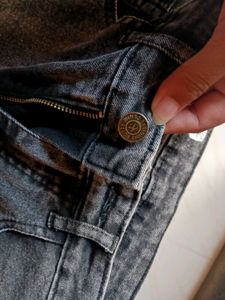 Gray Wash Wide Leg Jeans