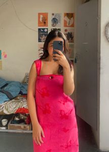 Pink Floral Mini Dress