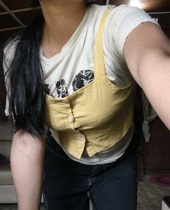 Yellow Sleeveless Crop Top