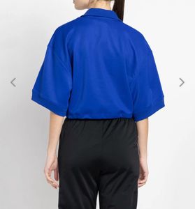 Adidas Blue Cropped Polo Shirt