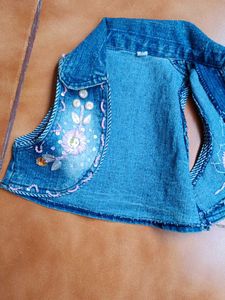 Embellished Denim Vest