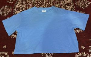 Blue Cropped T-Shirt