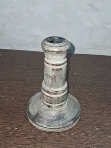Rustic Wooden Candlestick Holder