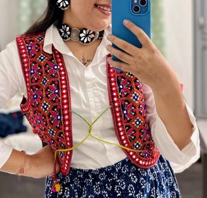 🌈Traditional Multicolor Embroidered Navratri Koti