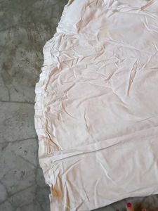Cream Ethnic Skirt with Drawstring