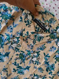 Men's Floral Print Short Sleeve Shirt