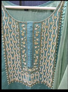 Elegant Green Kurta Set(Kurta And Dupatta)