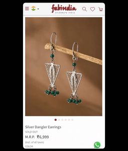 fab India 925 sterling Silver Earrings