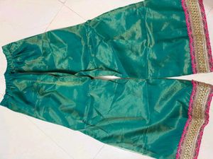 navratri green sharara plazzo