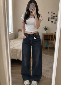 Dark Wash Wide-Leg Jeans
