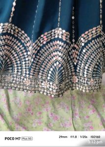 Stunning Rama color Lehenga Choli