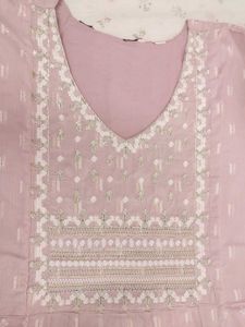 Embroidered Pink frock style Kurta
