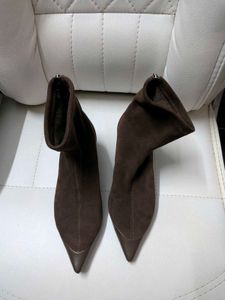 Chic Pointed toe Brown Ankle Boots