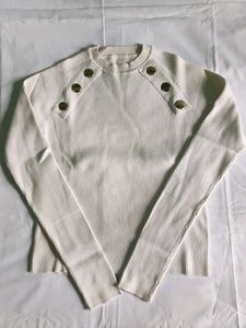 Winter woolen Top/Sweater with Gold Buttons