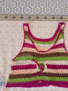 Crochet Knit Crop Top.