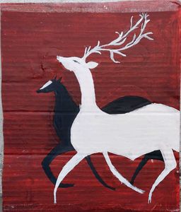 Abstract Deer Painting