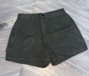 Green high waisted shorts