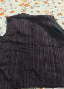 Striped Ethnic  woolen Jacket for men