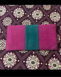 Pink Velvet Clutch