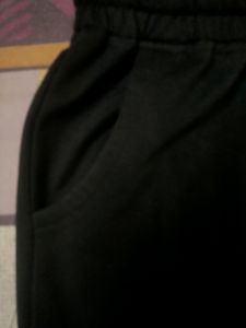 100% Pure Heavy Cotton Black Track  Pant