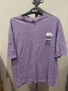 Purple Anime Graphic T-Shirt