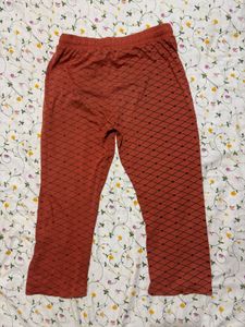 Rust Orange Printed Lounge Pants