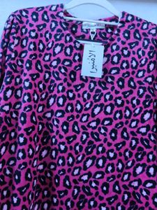 42 Bust - Leopard Print Winter Dress