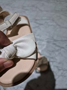 Cute White Bow Sandals