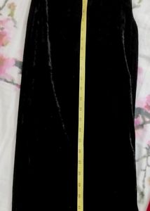 Black Leisure Wear Pyjamas In Velvet Fabric