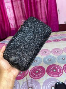 Sparkling Black Evening Clutch
