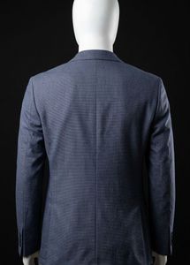 Men's Blue Blazer &amp; Striped Shirt Set