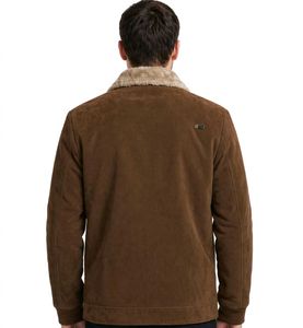 Unisex Brown Suede Fur Collar Jacket For Girls &amp; B