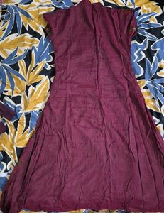 Embroidered Maroon Kurta