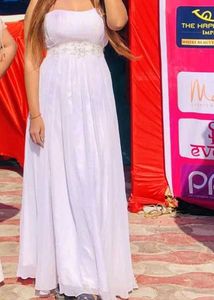 Elegant White Evening Gown