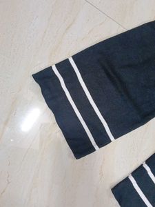 Women's Charcoal Grey Striped Pants