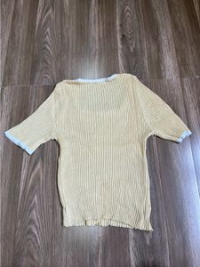 Yellow Square Neck Top