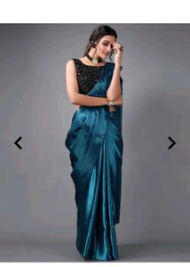 NEW SATIN SILK SAREE WITH BLOUSE