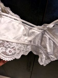 White Lace Trim Bralette