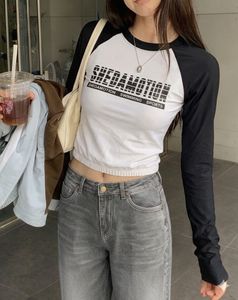 Trendy Cropped Long Sleeve Top