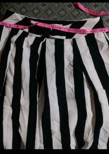 striped skirt and dress combo