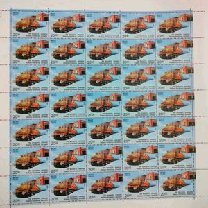 Sheet of India Railway Stamps - 2000