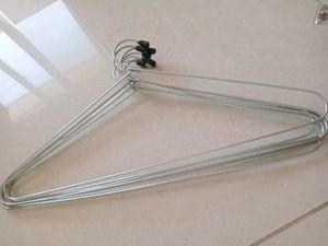 Set of 5 Vintage Metal Clothes Hangers