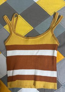 Striped Knit Crop Top